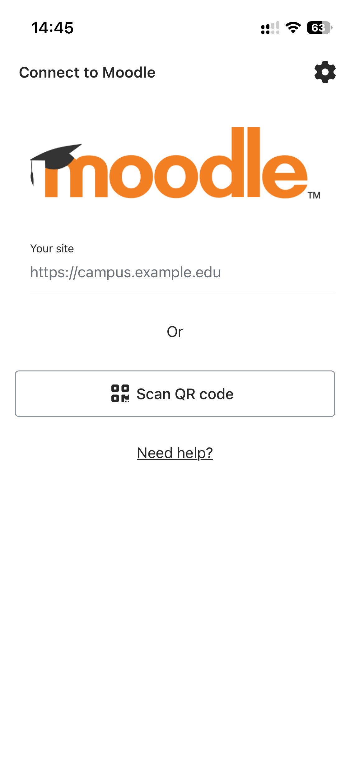 Moodle App Login Page