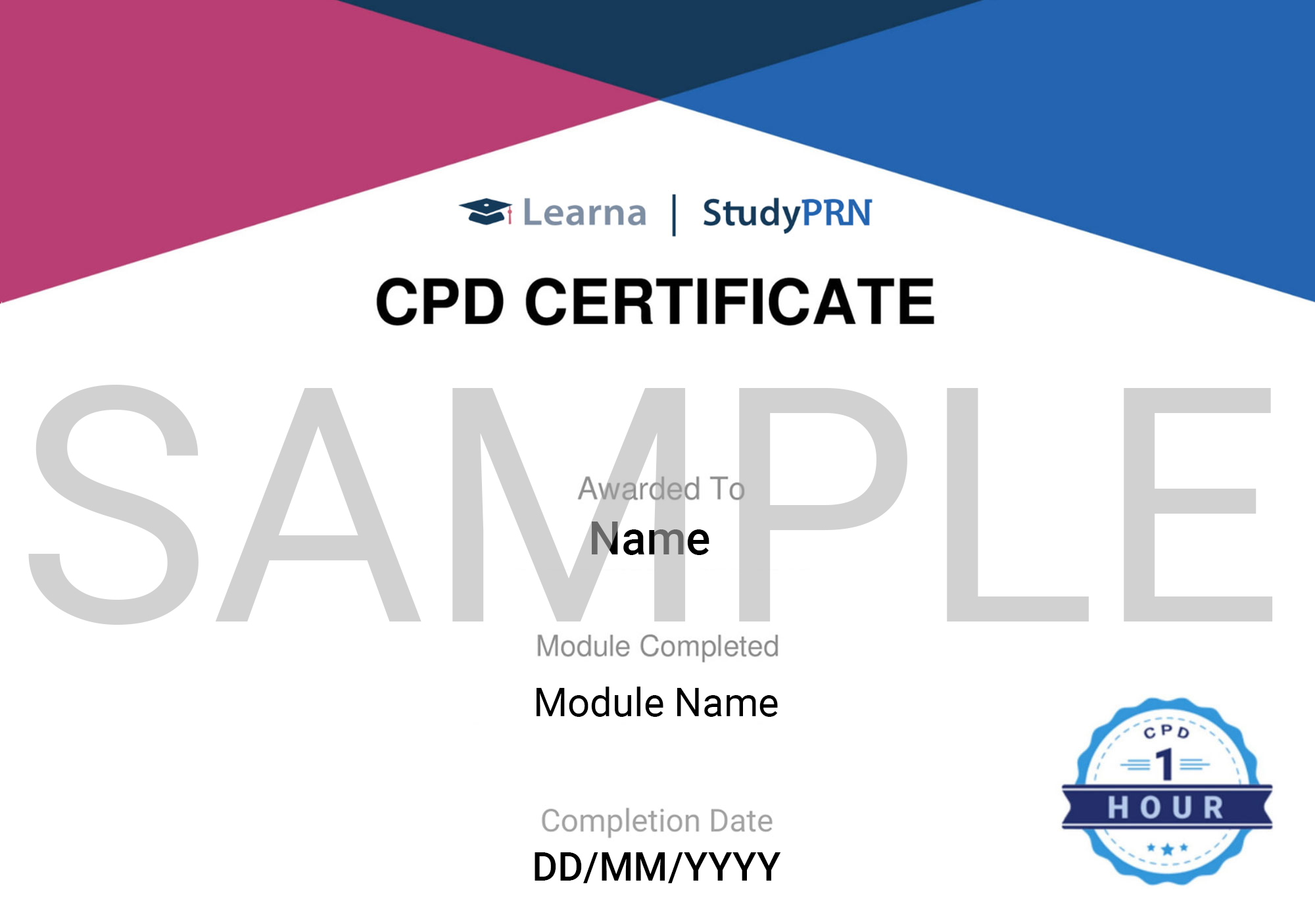 Cpd Certificate Template